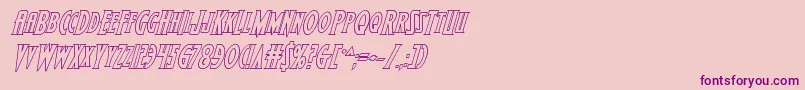 Wolfsbane2iioutital Font – Purple Fonts on Pink Background