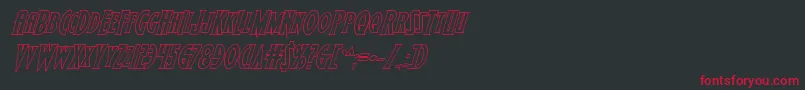 Wolfsbane2iioutital Font – Red Fonts on Black Background