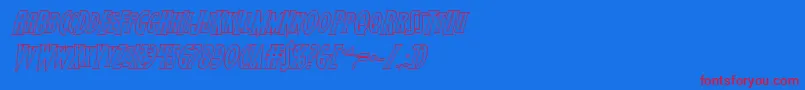 Wolfsbane2iioutital Font – Red Fonts on Blue Background