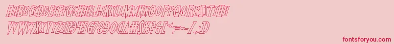 Wolfsbane2iioutital Font – Red Fonts on Pink Background