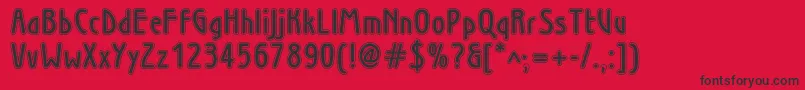 Wieninlinec-Schriftart – Schwarze Schriften auf rotem Hintergrund