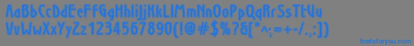 Wieninlinec Font – Blue Fonts on Gray Background
