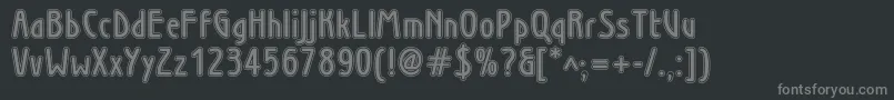 Wieninlinec Font – Gray Fonts on Black Background