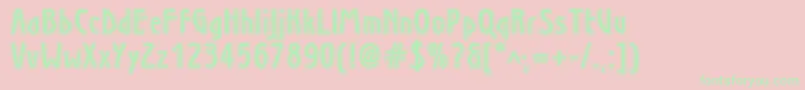 Wieninlinec Font – Green Fonts on Pink Background