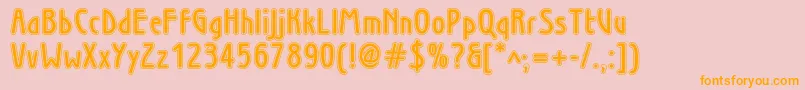 Wieninlinec Font – Orange Fonts on Pink Background