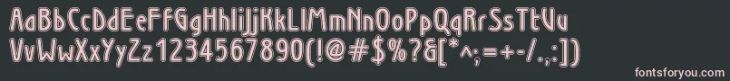 Wieninlinec Font – Pink Fonts on Black Background