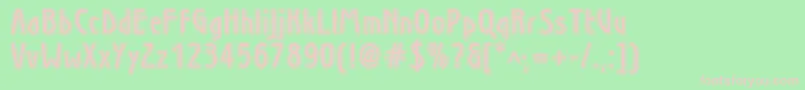 Wieninlinec Font – Pink Fonts on Green Background