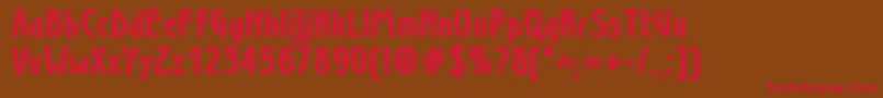 Wieninlinec Font – Red Fonts on Brown Background