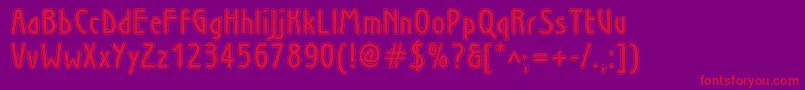 Wieninlinec Font – Red Fonts on Purple Background
