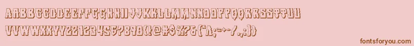 Warlocksale3D Font – Brown Fonts on Pink Background