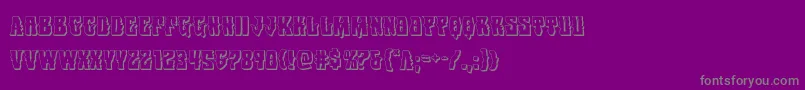 Warlocksale3D-fontti – harmaat kirjasimet violetilla taustalla