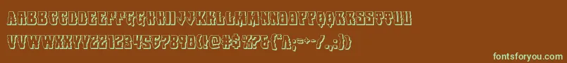 Warlocksale3D Font – Green Fonts on Brown Background