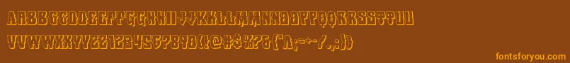Warlocksale3D Font – Orange Fonts on Brown Background
