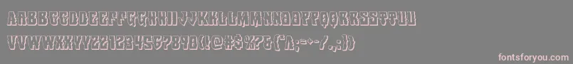 フォントWarlocksale3D – 灰色の背景にピンクのフォント
