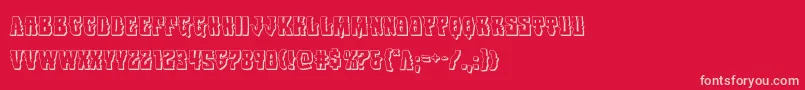 Warlocksale3D Font – Pink Fonts on Red Background