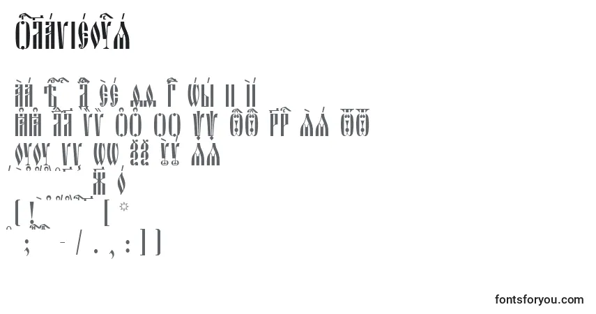 Шрифт OglavieUcs – алфавит, цифры, специальные символы