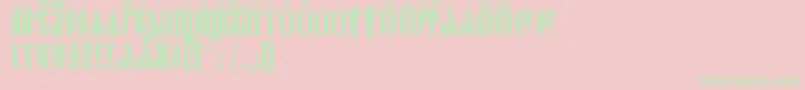 OglavieUcs Font – Green Fonts on Pink Background