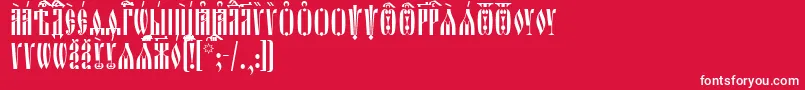 OglavieUcs Font – White Fonts on Red Background