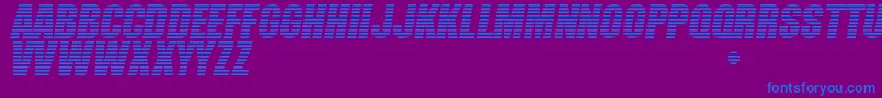 FormerAirline Font – Blue Fonts on Purple Background