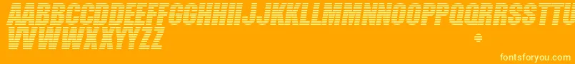 FormerAirline Font – Yellow Fonts on Orange Background