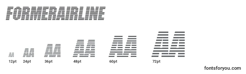 FormerAirline Font Sizes