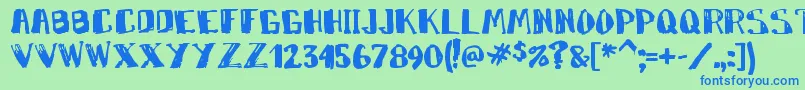 Markymarker Font – Blue Fonts on Green Background