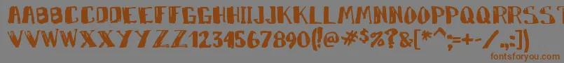 Markymarker Font – Brown Fonts on Gray Background