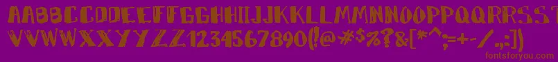 Markymarker-fontti – ruskeat fontit violetilla taustalla