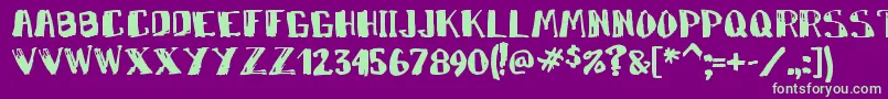 Fonte Markymarker – fontes verdes em um fundo violeta