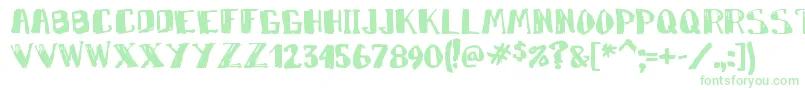 Fonte Markymarker – fontes verdes em um fundo branco