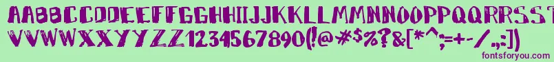 Markymarker Font – Purple Fonts on Green Background