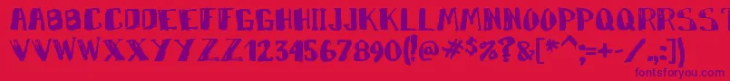 Markymarker Font – Purple Fonts on Red Background