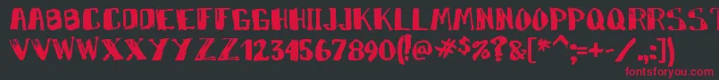 Markymarker Font – Red Fonts on Black Background