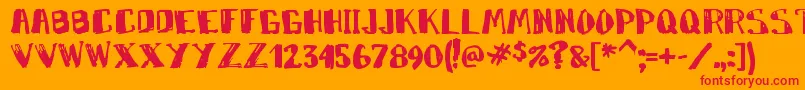 Markymarker Font – Red Fonts on Orange Background