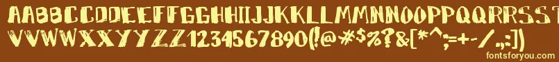 Markymarker Font – Yellow Fonts on Brown Background