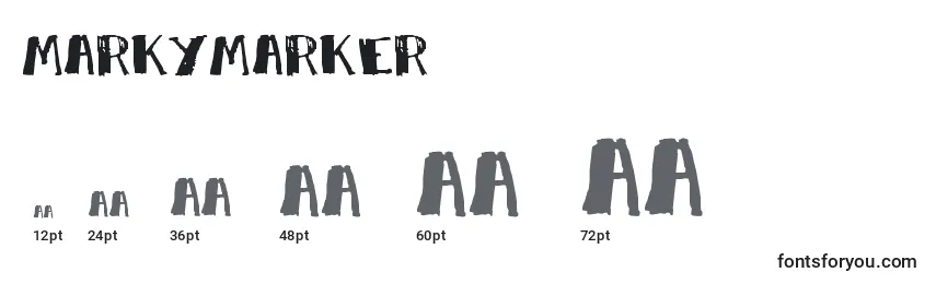 Размеры шрифта Markymarker