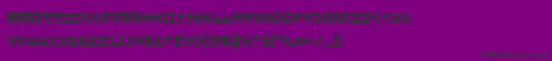 Fonte Yamamotoc – fontes pretas em um fundo violeta