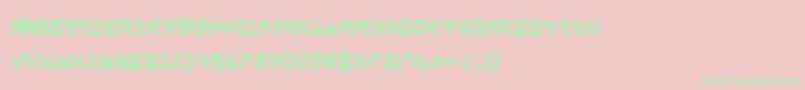 Yamamotoc Font – Green Fonts on Pink Background