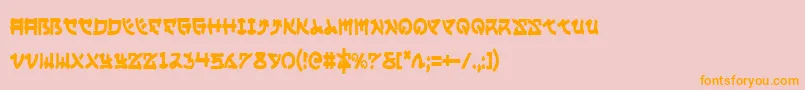 Yamamotoc Font – Orange Fonts on Pink Background