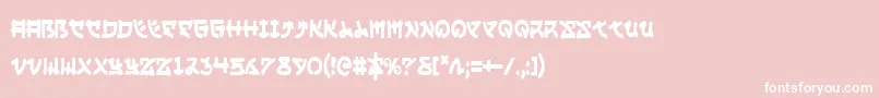 Yamamotoc Font – White Fonts on Pink Background