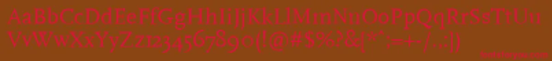 Hanch Font – Red Fonts on Brown Background