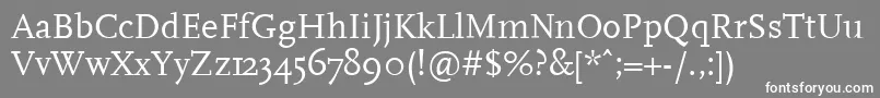 Hanch Font – White Fonts on Gray Background