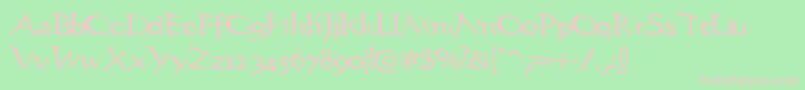 フォントStiltedman ffy – 緑の背景にピンクのフォント
