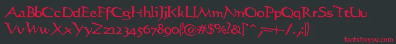 Stiltedman ffy Font – Red Fonts on Black Background
