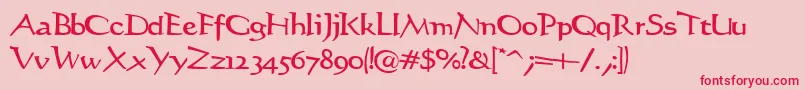 Stiltedman ffy Font – Red Fonts on Pink Background