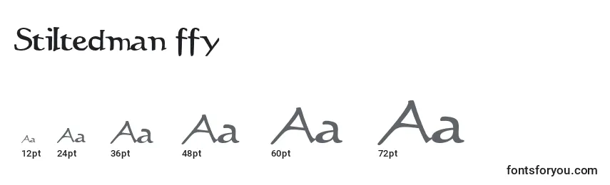 Stiltedman ffy Font Sizes