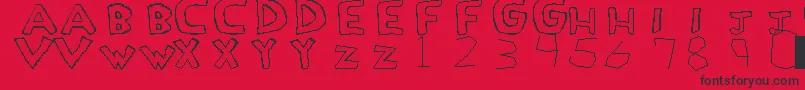 LoveDrug Font – Black Fonts on Red Background