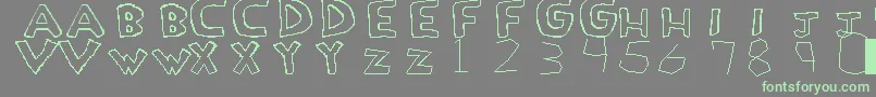 LoveDrug Font – Green Fonts on Gray Background