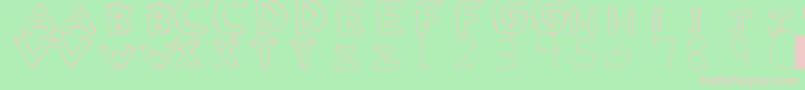 LoveDrug Font – Pink Fonts on Green Background