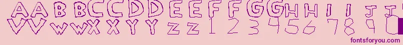 LoveDrug Font – Purple Fonts on Pink Background